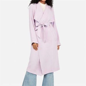 Belted Soft Draped Trenchcoat - XXS Lilac